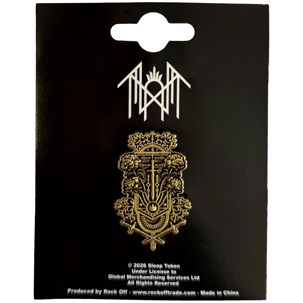 Sleep Token - Damocles Button pin - Goldfarben/Schwarz